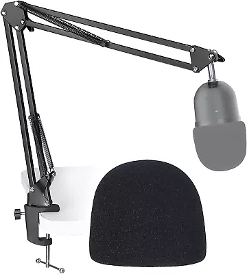 Seiren Mini Boom Arm Mic Stand With Pop Filter Adjustable Suspension Boom Sciss • $41.99