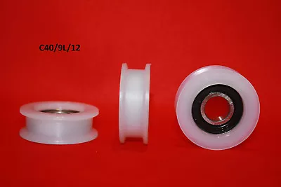 £9.60 • Buy 40mm Square Flat Nylon Pulley Idler Wheel, Ball Bearing Different Diameters