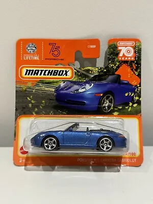 Matchbox Porsche 911 Carrera Cabriolet (blue) Short Card #79/2023 • £3.50