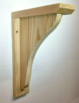 2 X Pine Wooden Shelf Brackets Gallows Bracket 150mm X 230mm  • £16.50