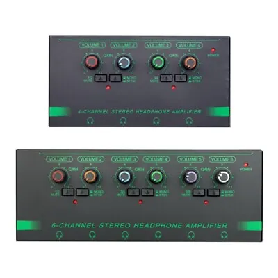 Professional 4/6 Channel Amplifier Headphone Amplifier Lossless Monitor Splitter • $35.67