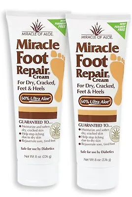 Miracle Foot Repair Cream | 8 Ounce Tube (2) | Fast Relief For Dry Cracked ... • $34.99