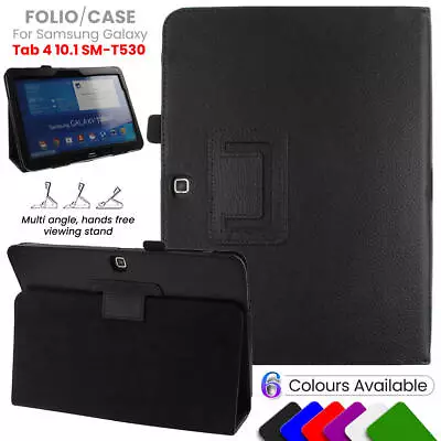 Protective Folio Case Cover ↦ Samsung Galaxy Tab 4 10.1  SM-T530/T531/T533/T535 • £4.15