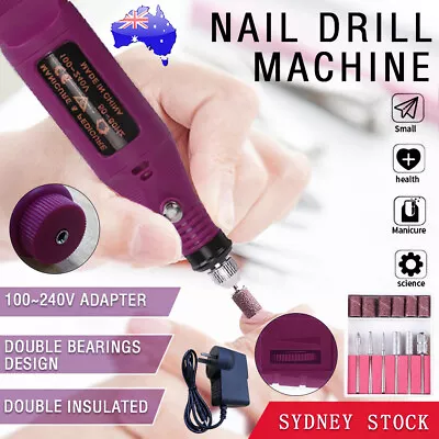 Electric Nail Drill Bits 12File Tool Set Machine Acrylic Art Manicure Pen Shaper • $17.66