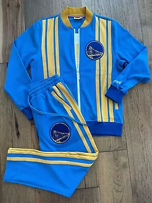 Golden State Warriors Warm Up Suit Mens Large Pupil Apparel Retro VTG NWOT • $150