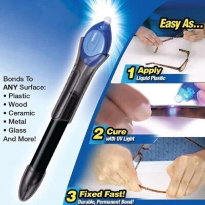 $4.38 • Buy 5* 5 Second Fix UV Light Cure Welding Plastic Glue Pen Liquid Glass Wood Repair