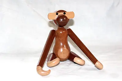 Danish Kay Bojesen Design Zoo-Line Teak Wood Articulated Hanging Monkey Unmarked • £168.78