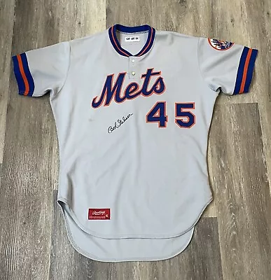 Bob Gibson Worn New York Mets Signed Game Used Jersey PHOTO-MATCH Hall Of Famer • $2895