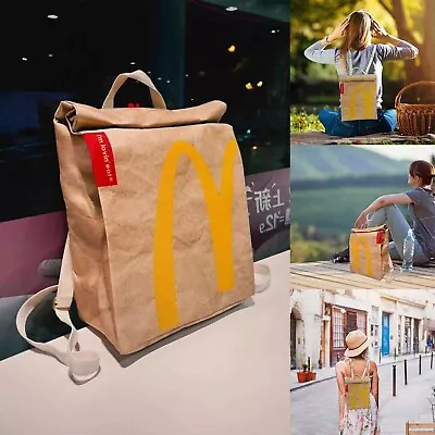 McDonald's School Bag Paper Bag Backpack Women's Shoulder Large Capacity Bag • $18.71