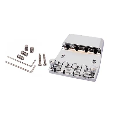 18mm Adjustable Chrome 4 String Bass Bridge Saddle For Rickenbacker Guitar Parts • $39.89