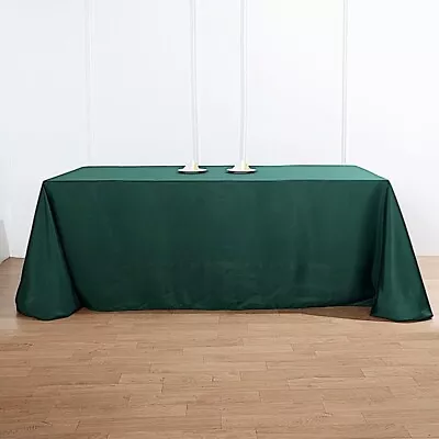 5 Pcs 90x132  RECTANGLE Polyester TABLECLOTHS Wedding Party Linens Decorations • $58.42