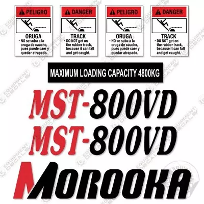 Fits Morooka MST-800VD Decal Kit Rubber Track Carrier - 7 YEAR OUTDOOR 3M VINYL! • $74.95
