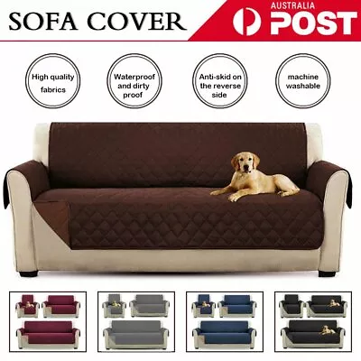 Pet Sofa Cover Quilted Couch Covers Lounge Protector Slipcovers 1/2/3 Seater • $11.88