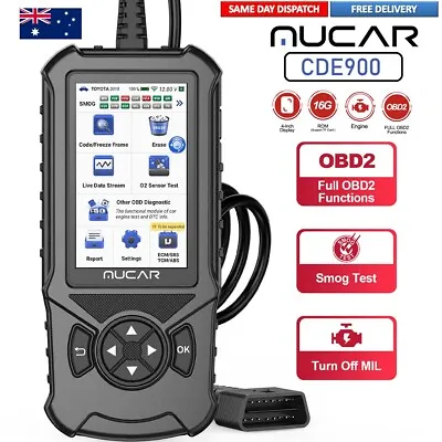 MUCAR CDE900 Car OBD2 Scan Diagnostic Tool Scanner Engine Light ABS/SRS/TCM/ECM • $68.99