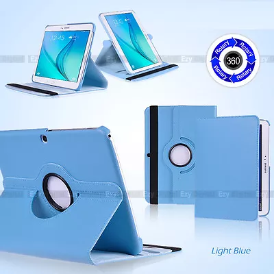 LightBlue360°Rotating Flip Case Cover For  Samsung Galaxy Tab A  8.0  T350 • $10.99