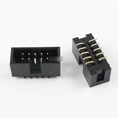 5Pcs 2.54mm 2x5 Pin 10 Pin SMT SMD Male Shrouded Box Header PCB IDC Connector • $1.66