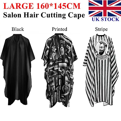£3.39 • Buy Large Professional Hairdressing Gown Shave Apron Hair Cutting Cape Salon Barber