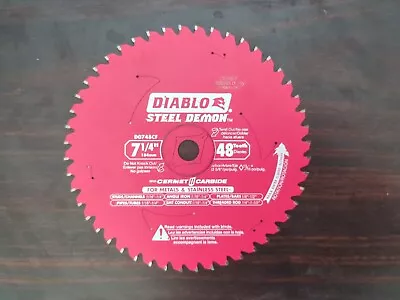 Diablo Steel Demon 7 1/4  (7.25 ) 48t Metal Cutting Saw Blade - D0748CF • $20.95