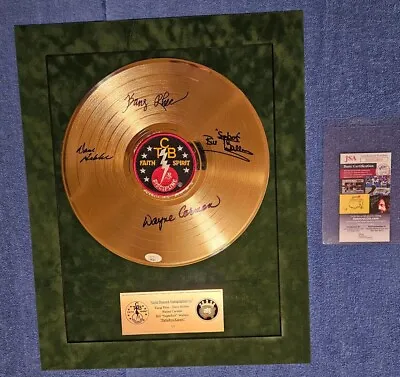 Elvis Presley AUTOGRAPHED TCB Gold Record RHEE HEBLER CARMAN Superfoot W/COA • $699.99