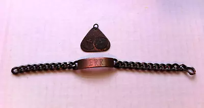 Vtg Solid Copper Bracelet Jerry + Necklace Pendant Huntington W Virginia Jewelry • $10.99