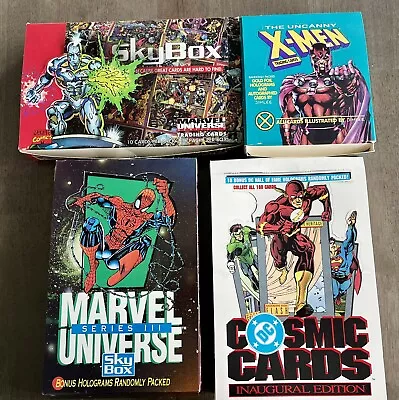 Vintage Marvel Trading Card Boxes Lot • $18.99