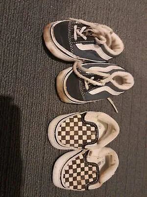 Baby Soft Sole Vans Shoes First Walkers 2 Pairs • $10