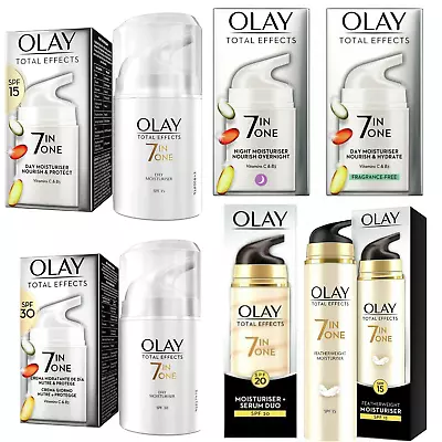 OLAY Total Effects 7 In ONE Anti-Ageing Moisturiser-SPF NIGHT FRAGRANCE FREE • £11.99