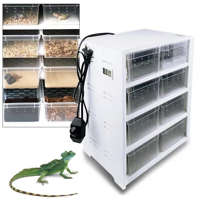 Acrylic Reptile Terrarium Gecko Lizard Snake Spider Vivarium Tank+Heating Pad • $53