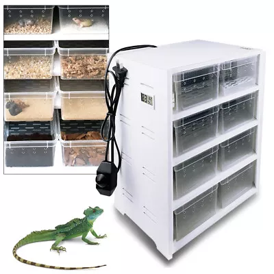 Acrylic Reptile Terrarium Gecko Lizard Snake Spider Vivarium Tank W/ Heating Pad • $53