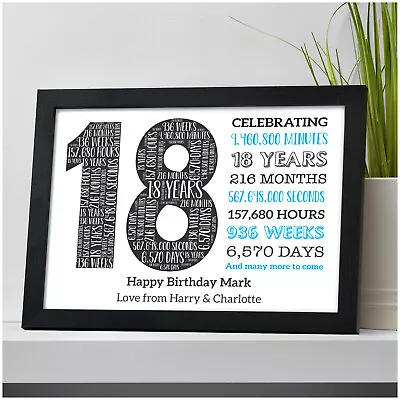 PERSONALISED 13th 16th 18th 21st 30th 40th Birthday Gifts For Him Son Men Dad • £12.95