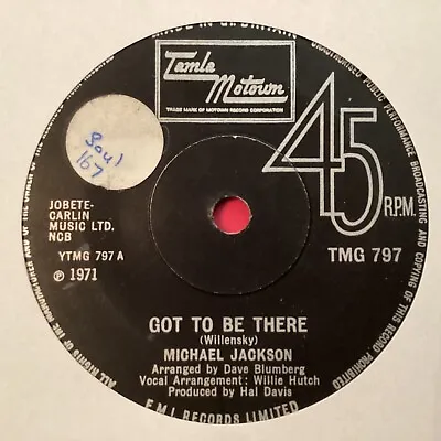 Michael Jackson  7”Vinyl Single “ Got To Be There “ Tamla Motown 1971 A-1 Soul • £1.99