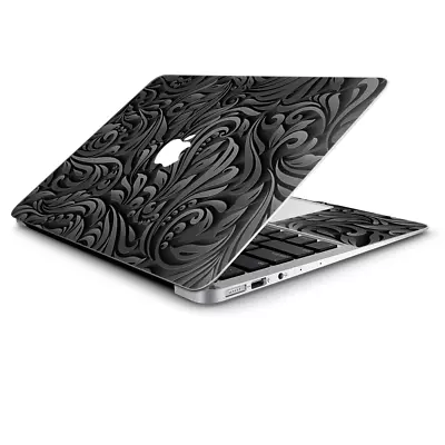 Skin Wrap For Macbook Air 11 Inch  Black Flowers Floral Pattern • $14.98