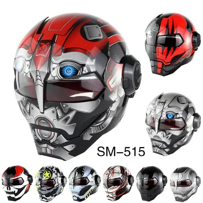 DOT Robot Motobike Moto Modular Flip Up Helmets Motorcycle Full Face Helmet • $129.98
