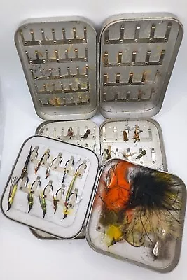 Lot Of 3 Pre-owned Wheatley Metal Fly Fishing Boxes Leader Box  Flies Angling • $7.50