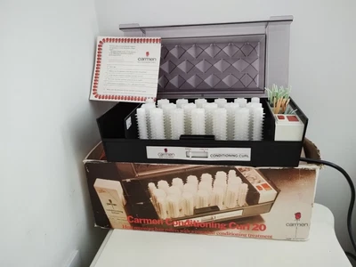 £29.99 • Buy Carmen Conditioning Curl Hair Curlers 20 Heated Rollers 22 Pins Vintage Box 
