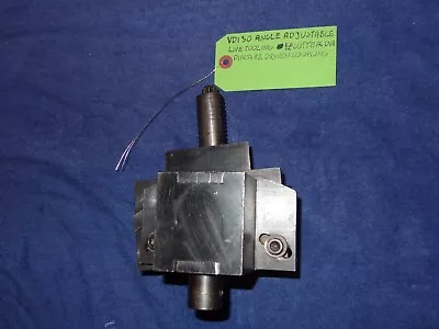 Vdi 30 Din 5482 Angle Adjustable Live Tooling 1/2  Cutter Shank • $950