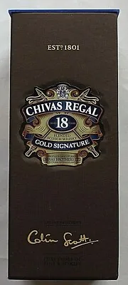 Empty Collectable Box For Chivas Regal Gold Signature Scotch Whisky • $25