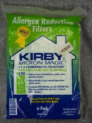 Kirby HEPA Allergen Reduction Micron Magic Vacuum Filters Universal Style 6-Pack • $12.99