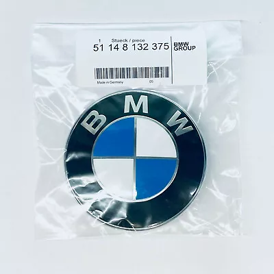 Original BMW Emblem Engine Hood  82mm 1er 3er E39 E46 8132375 • $29.99