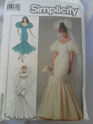 Vintage Simplicity Wedding Dress Pattern-8425 • £4.99
