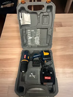 Ryobi Hp472 7.2v Cordless Drill Driver Screwdriver + Battery Charger Case Bits • $31.50