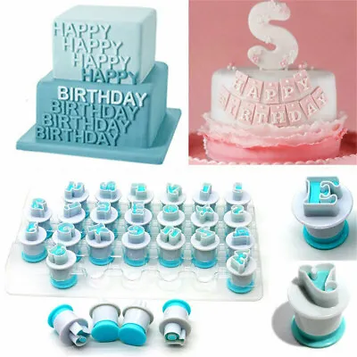 $14.29 • Buy 26 Alphabet Letter Number Fondant Cake Biscuit Baking Mould Cookie Cutters Stamp