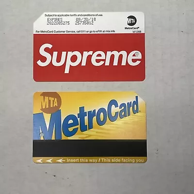 Supreme Metro Card NYC Subway MTA Train Pass New York City Metrocard SS17 • $8