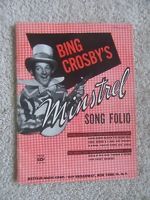 Bing Crosb's Minstrel Song Folio Original 1943 Songbook Ex • $3.99