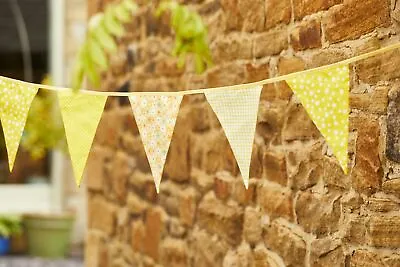 Fabric BUNTING - Garden Home Birthday Party Showers Colour Options 3.2m Flags • £3.25