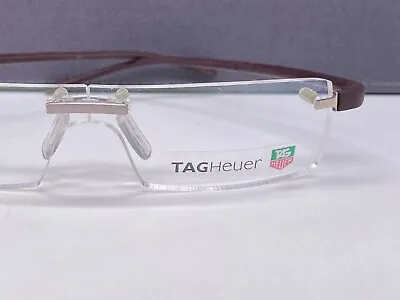 TAG Heuer Eyeglasses Frames Men Woman Braun Rimless Reflex Th 3104 • $670.83