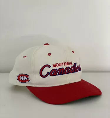 Vtg NHL Montreal Canadiens Sports Specialties  Double Script Wool SnapBack Hat • $139.99