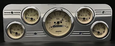 1937 1938 Pontiac 5 Gauge Dash Panel Insert Mechanical Speedometer Tan • $299