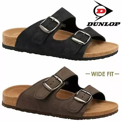 Mens Summer Sandals Wide Fit Casual Walking Faux Leather Beach Flip Flop Shoes • £9.99