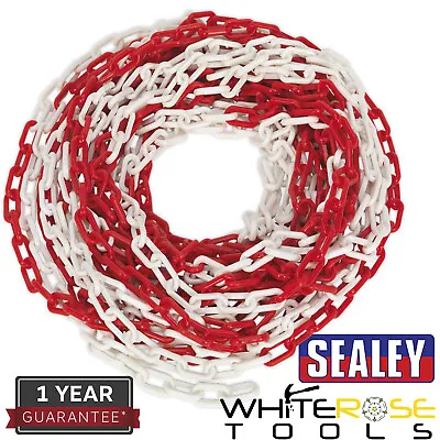 Sealey Safety Chain Red/White 25m X 6mm No Entry Barrier Safety Warning Parking  • £39.90